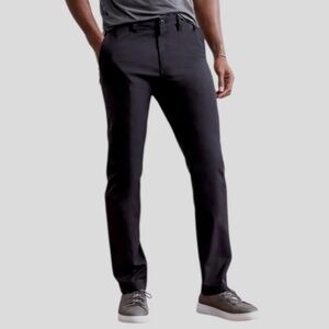 BluffWorks Chino Black Travel Pant Mens 34 X 34 Wrinkle resistant Comfort
